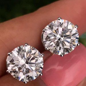 Swarovski 2 ctw Clear Stud Earrings